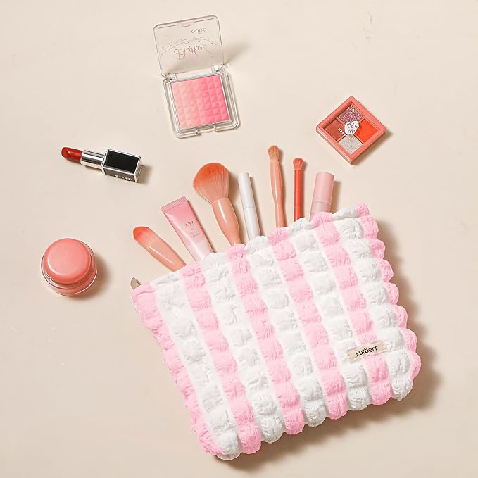 Purbert Bubble Cloud Makeup Bag - Large Capacity Travel Cosmetic Organizer