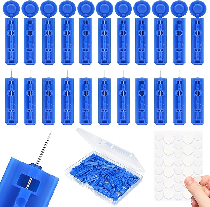 Acne Needle, 100 Pcs Disposable sterile Needles and 144 Dots Pimple Stickers for Acnes, Whitehead, Comedone Removal (244 Piece Set)