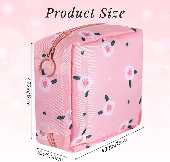 4 Pcs Sanitary Napkin Storage Bags,Menstrual Pad Pouches Tampon Holder for Purse,Feminine Product Pouch Portable Period Bags for Teen Girls for School