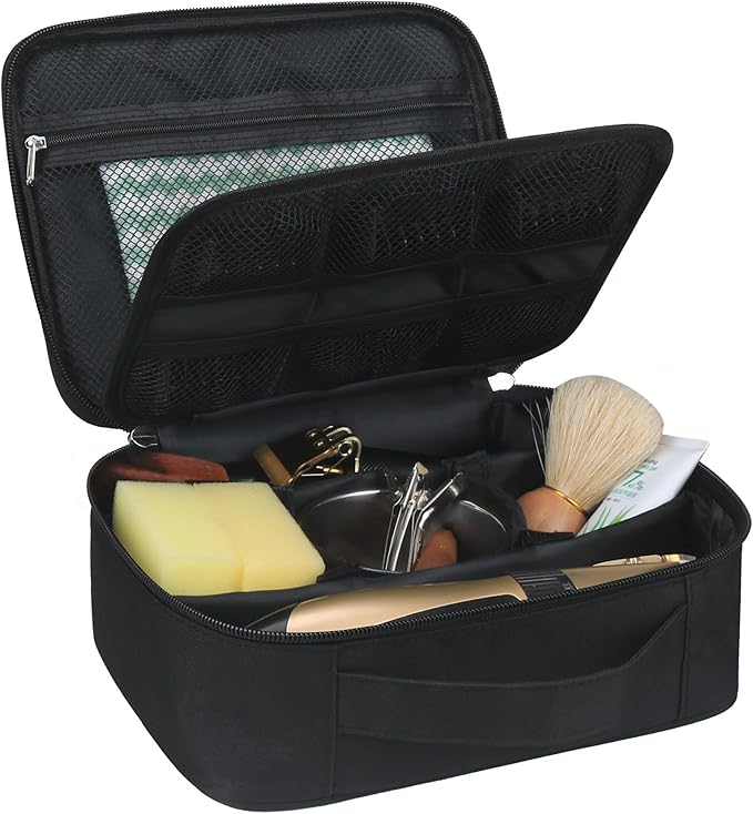 Meiiy Barber Tool Bag, Large Hair Clipper Bag, Black