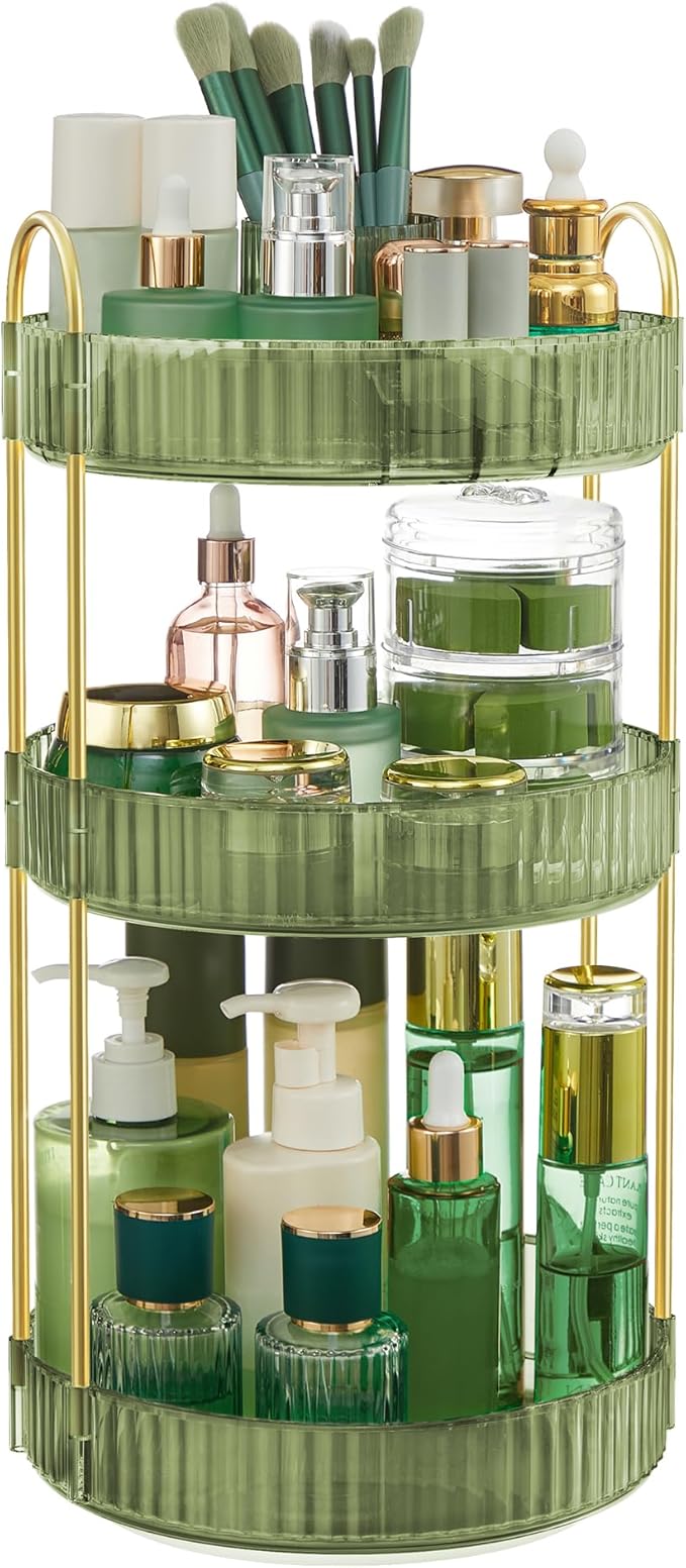 SONGMICS Makeup Organizer, 3-Tier Countertop, Customizable