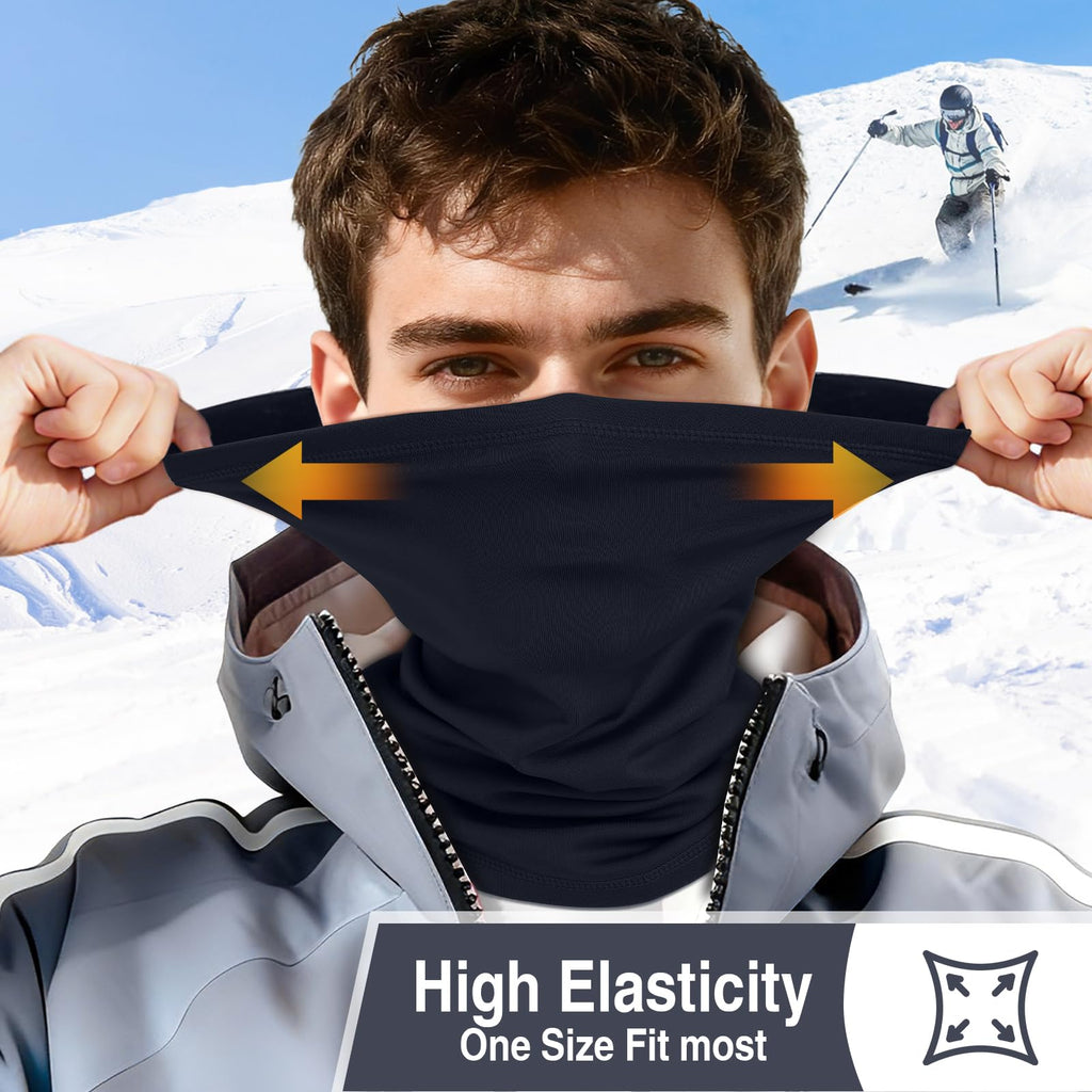 LUOLIIL VOE 2 Pack Winter Neck Gaiter Warmer for Men & Women, Windproof Face Cover Soft Fleece Face Mask Scarf for Cold Weather Outdoor Sports Skiing Cycling