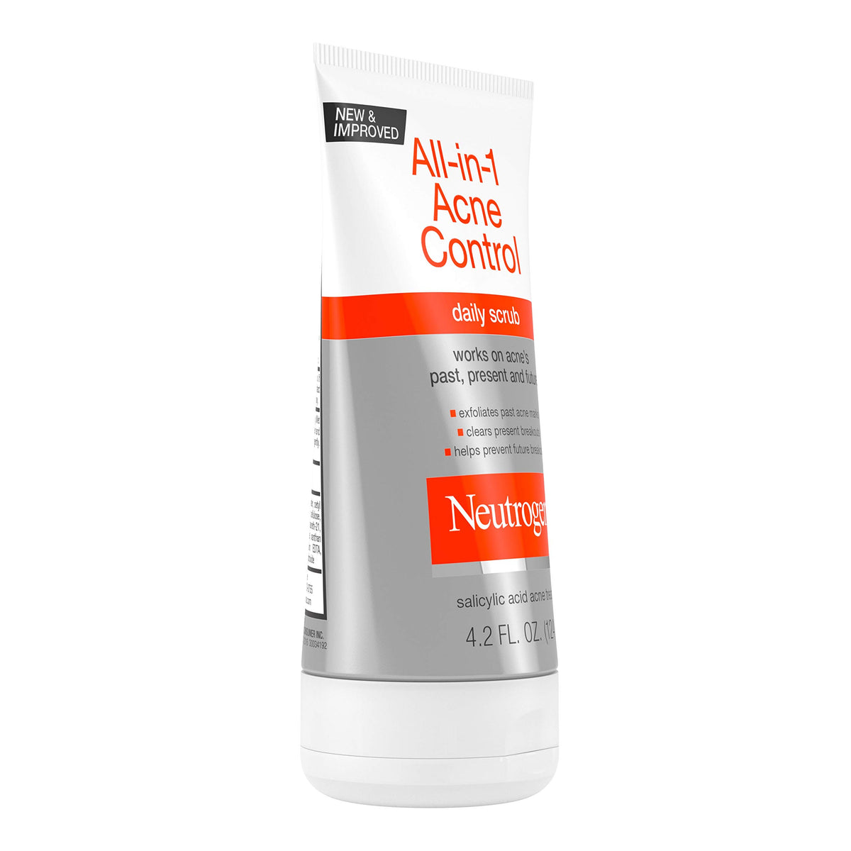 Neutrogena All-In-1 Acne Control Daily Face Scrub to Exfoliate and Treat Acne, Salicylic Acid Acne Treatment, 4.2 fl. oz