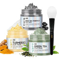 ANAI RUI 3 Pack Clay Mask Set, Rose,Turmeric, Avocado 2.5 oz Each