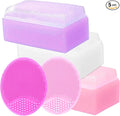 Cradle Cap Brush and Sponge Set for Baby - Bath Essentials for Newborns | Treatment Comb | Baby Bath Sponges (5-Pack Pink)