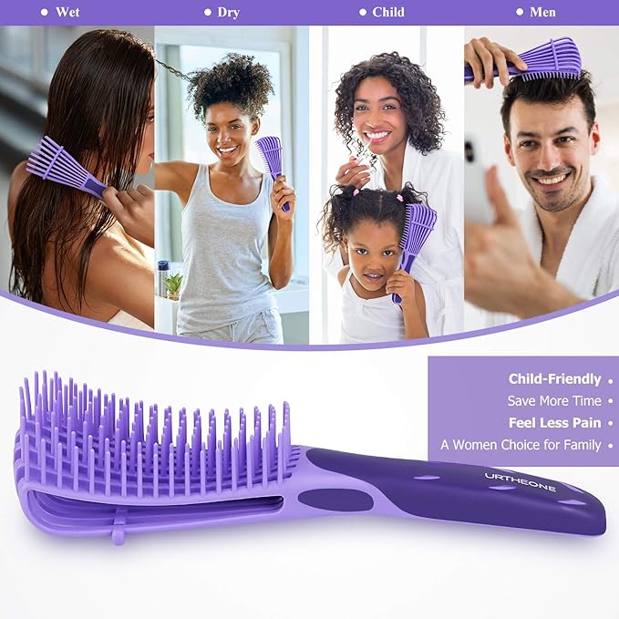URTHEONE Detangling Brush for Black Natural Hair, 3A-4C Curly Afro Brush