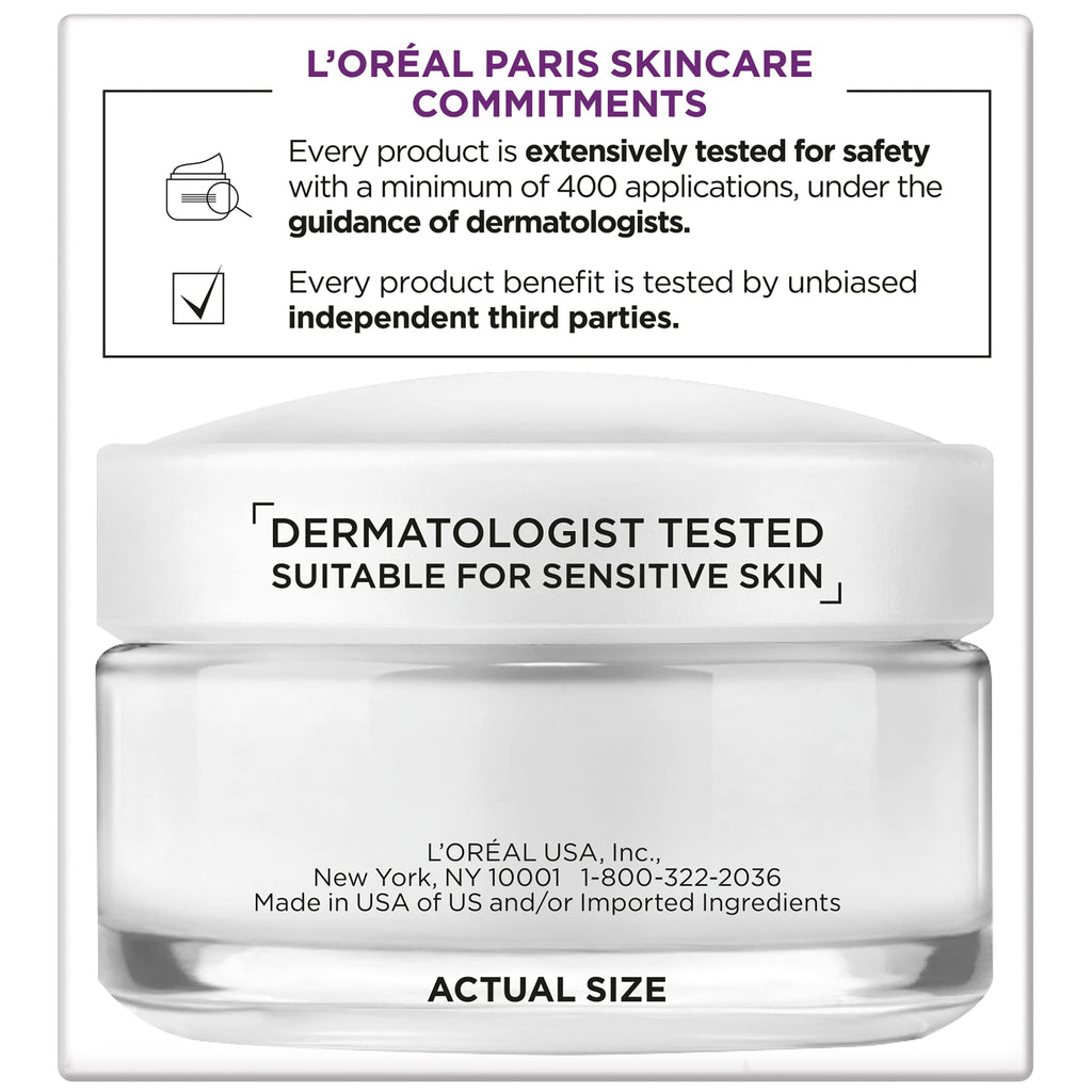 L'Oreal Paris Wrinkle Expert 55+ Anti-Aging Face Moisturizer with Calcium, Non-Greasy, Suitable for Sensitive Skin 1.7 fl. oz