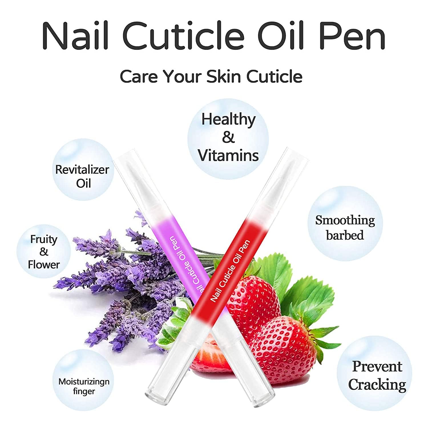 AIJIMEI 8pcs Cuticle Oil Pens Cuticle Oil Nail Oil Cuticle Nail Nutrition Oil Cuticle Oil Pen for Nails Moist Nail Repair Nail Care Essential Oil Moist