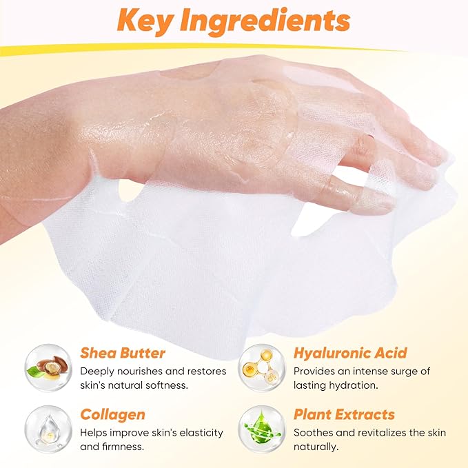 60 Pack Bulk Collagen Facial Masks, moisturizing & Hydrating Face Masks for Women, Skincare for All Skin Types, Bulk Sheet Mask Skin Care Gifts, Sleepover Party for Teen Girls(12 Types x 5 Pcs)