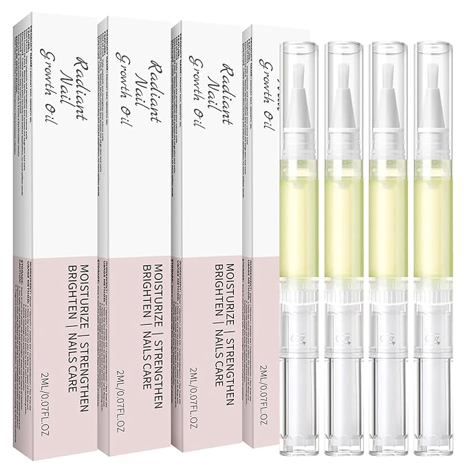 Radiant Cuticle Oil Pen – Nourishing Nail Growth Oil with Tea Tree, 4Pack