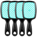 Aussumy 4 Pack Vented Detangling Hair Brush - Detangler Hairbrush with Soft Bristles for Effortless Tangle Free - Ideal for Wet Dry or Curly Damaged Hair for Women Men Kids