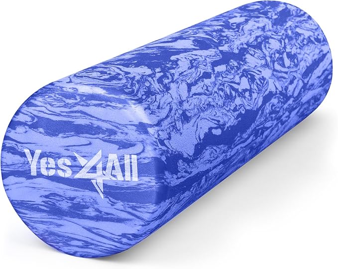 Yes4All EVA Firm Foam Roller for Back - Round Roller for Exercise, Yoga & Pilates 12/18/24/36 inch
