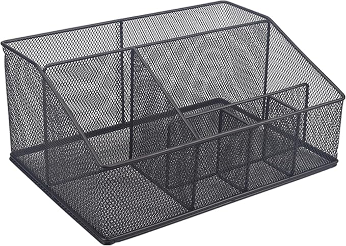 Universal Pet Grooming Supplies Organizer, Dog Storage Organizer for Grooming Supplies, 6-Compartment Mesh wire Dog Stuff Storage Organizer for Dogs Cat Grooming Blanket,Shampoo,Trimmer,Clipper,Brush