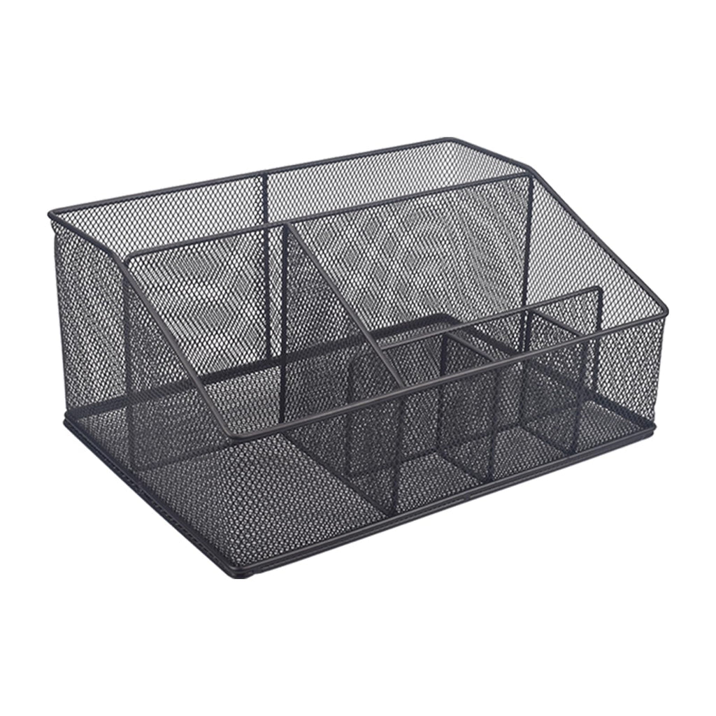 Universal Pet Grooming Supplies Organizer, Dog Storage Organizer for Grooming Supplies, 6-Compartment Mesh wire Dog Stuff Storage Organizer for Dogs Cat Grooming Blanket,Shampoo,Trimmer,Clipper,Brush
