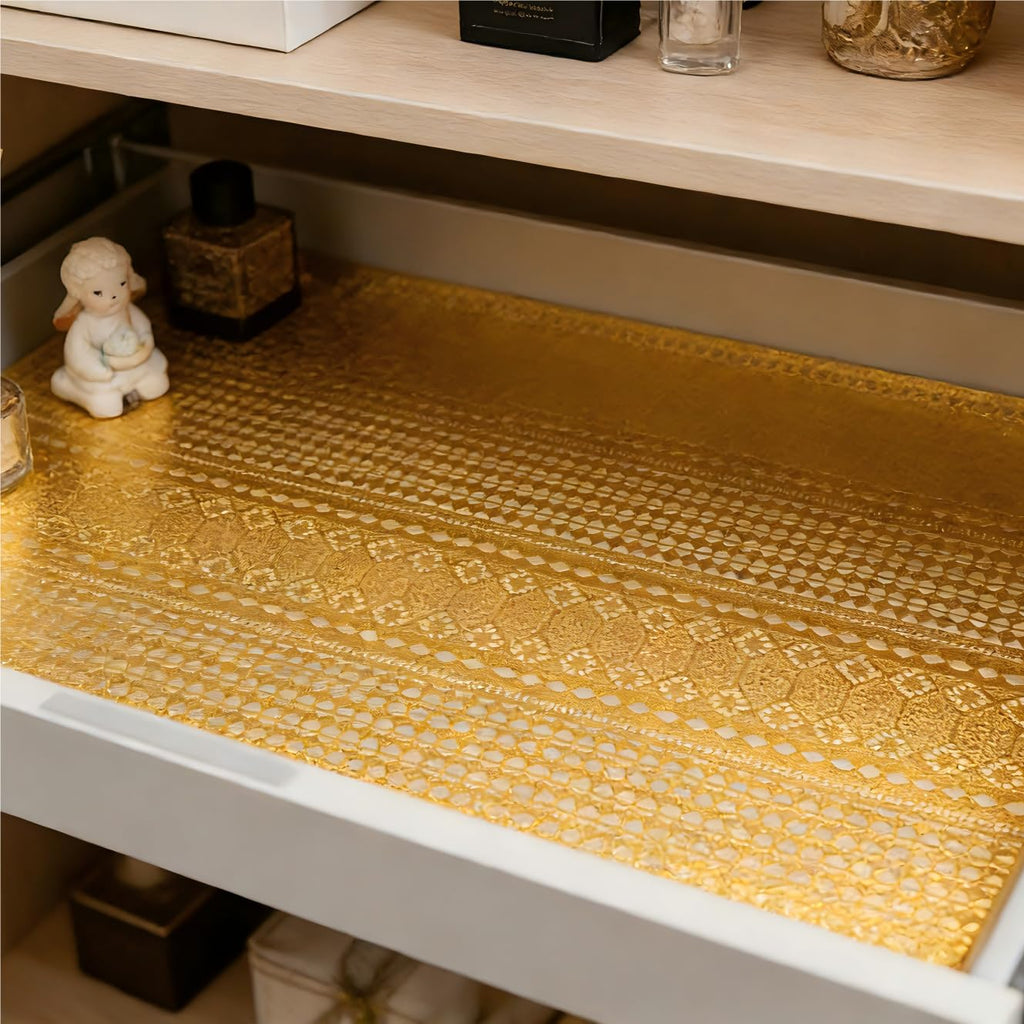 Shelf and Drawer Liner for Kitchen Cabinet,Non-Adhesive Waterproof