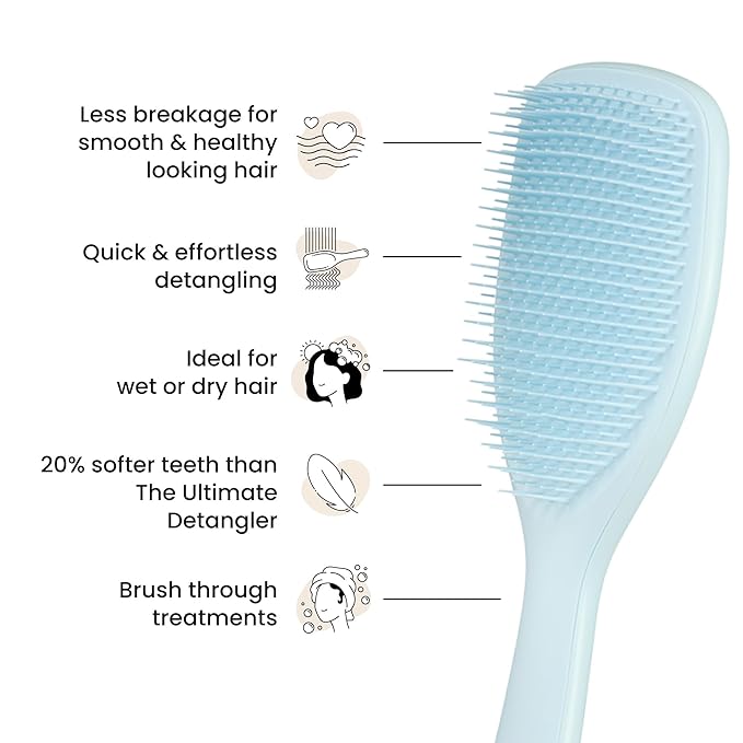 Tangle Teezer Ultimate Detangler Brush for Fine Hair, Large, Seafoam Blue