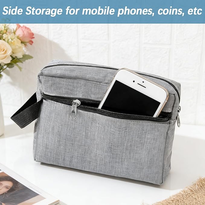 Orepzinc 8 PCS Travel Toiletry Bag for Women and Men, Travel Pouch, Large Shaving Bag, Portable Grooming Bags, Foldable Storage Bags with Handle for Cosmetics Toiletries Tools, 4 Colors