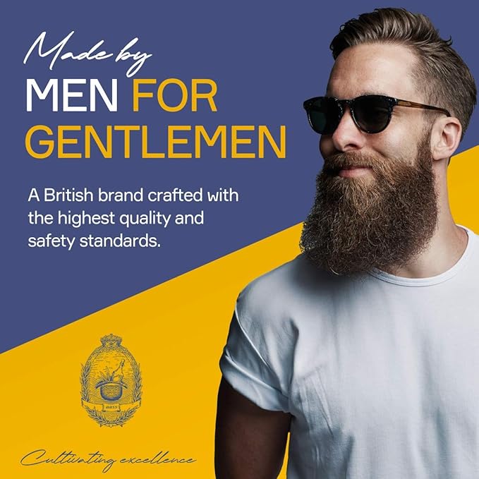 Seven Potions Vegan Beard Brush for Men — 100% Sisal Plant Fibre & Pear Wood — Firm Bristles to Gently Tame/Soften/Exfoliate – 100% Natural, Non-Synthetic