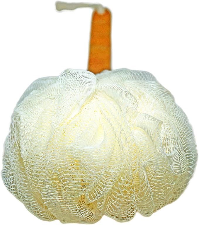 2-Pack Shower Loofah Body & Back Scrubber - Exfoliating Loofah luffa loofa Bath Brush On a Stick - with Long Wooden Handle Back Brush for Men & Women - Easy Reach Body Wash & Lotion Applicator
