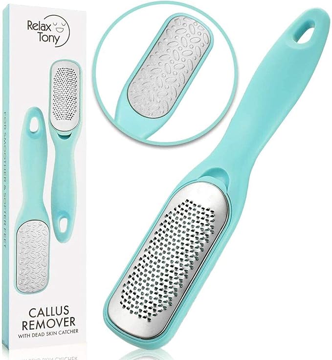 Callus & Dead Skin Remover – Dual-Sided - for Wet & Dry Exfoliation: Scrub, File & Rasp for Smooth Feet - Pedicure Tool - Foot File Callus Remover Tool - Pedicure Kit