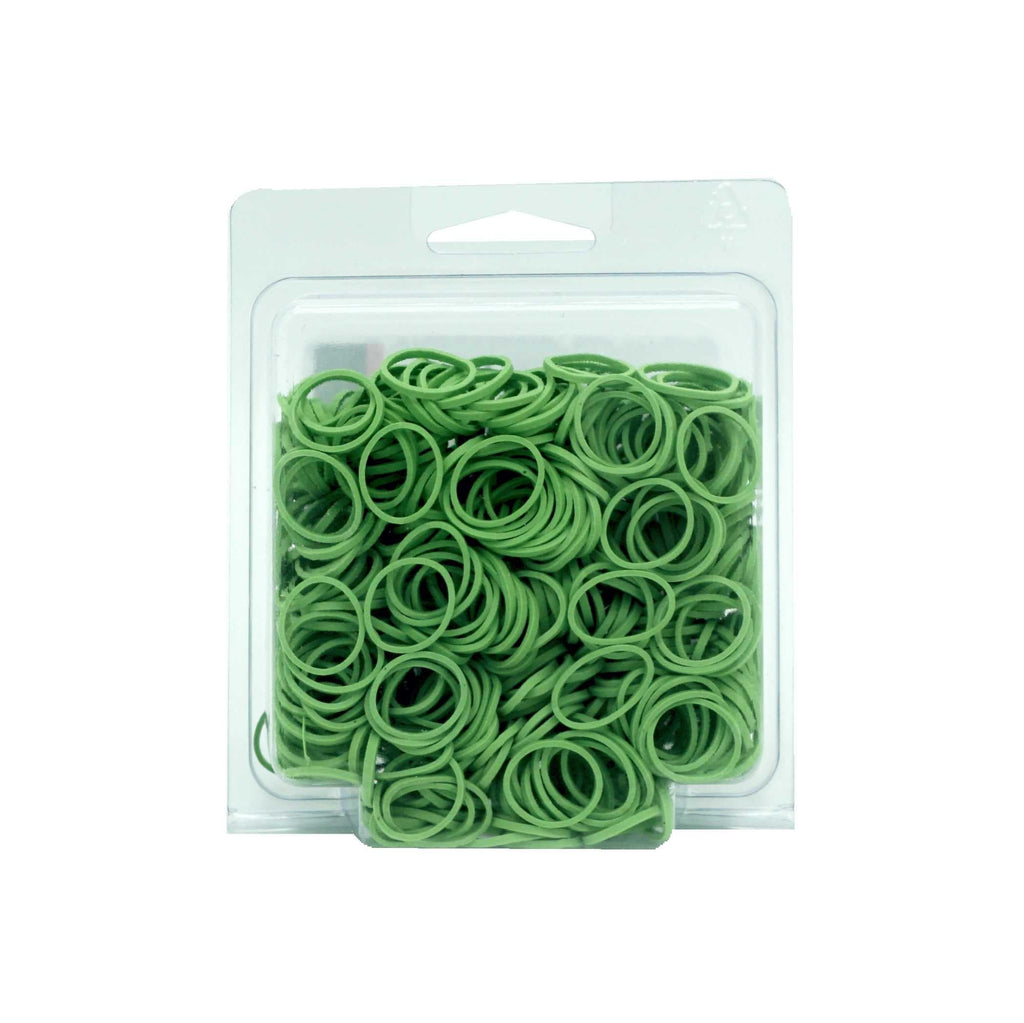 Amelia Beauty 500 Count Small Rubber Bands for Hair – ½" Lime Green - Made in USA - Recloseable Container - Mini Hair Elastics for Braids, Ponytails, Cornrows & Twists – Strong Hold Ponytail Holders