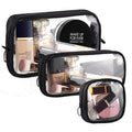 Cozomga Clear Makeup Bags with Zipper, TSA Approved Travel Toiletry Bag,Clear Cosmetic Bag, Waterproof Make Up Bag for Women