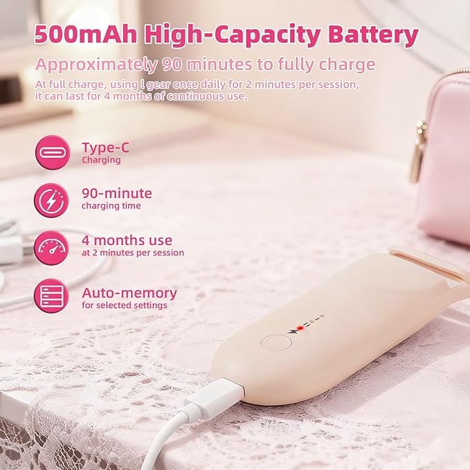 Heated Eyelash Curler, 10s Fast Heating Portable Electric Lash Curler, Type-C Rechargeable Travel Eye Lash Curlers with Anti-Scalding Silicone Pad, 2 Temp Modes & 24H Long Lasting Curves(Beige)