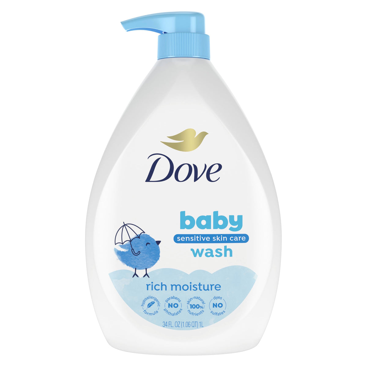 Baby Dove Sensitive Baby Wash Melanin-rich Skin Nourishment 34 fl oz
