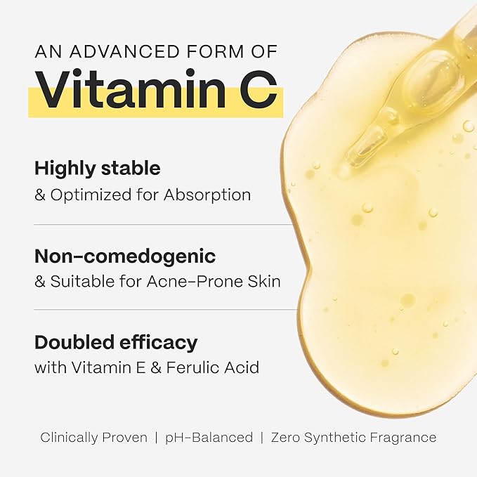 Mad Hippie Vitamin C Serum for Face – C + E + Ferulic Acid, Hyaluronic Acid, Stable Low-Irritation Formula, Brightening, 1.02 fl oz