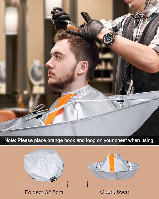 Lictin Hair Cutting Cape - Haircut Cape Umbrella with 1PCS Black Comb