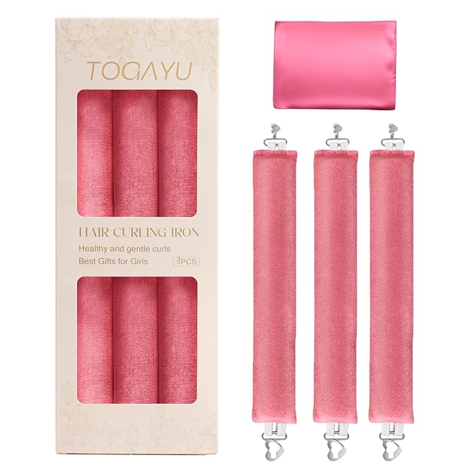 Togayu Heatless Curls Overnight Hair Care Set - Jumbo Velvet Hair Curlers