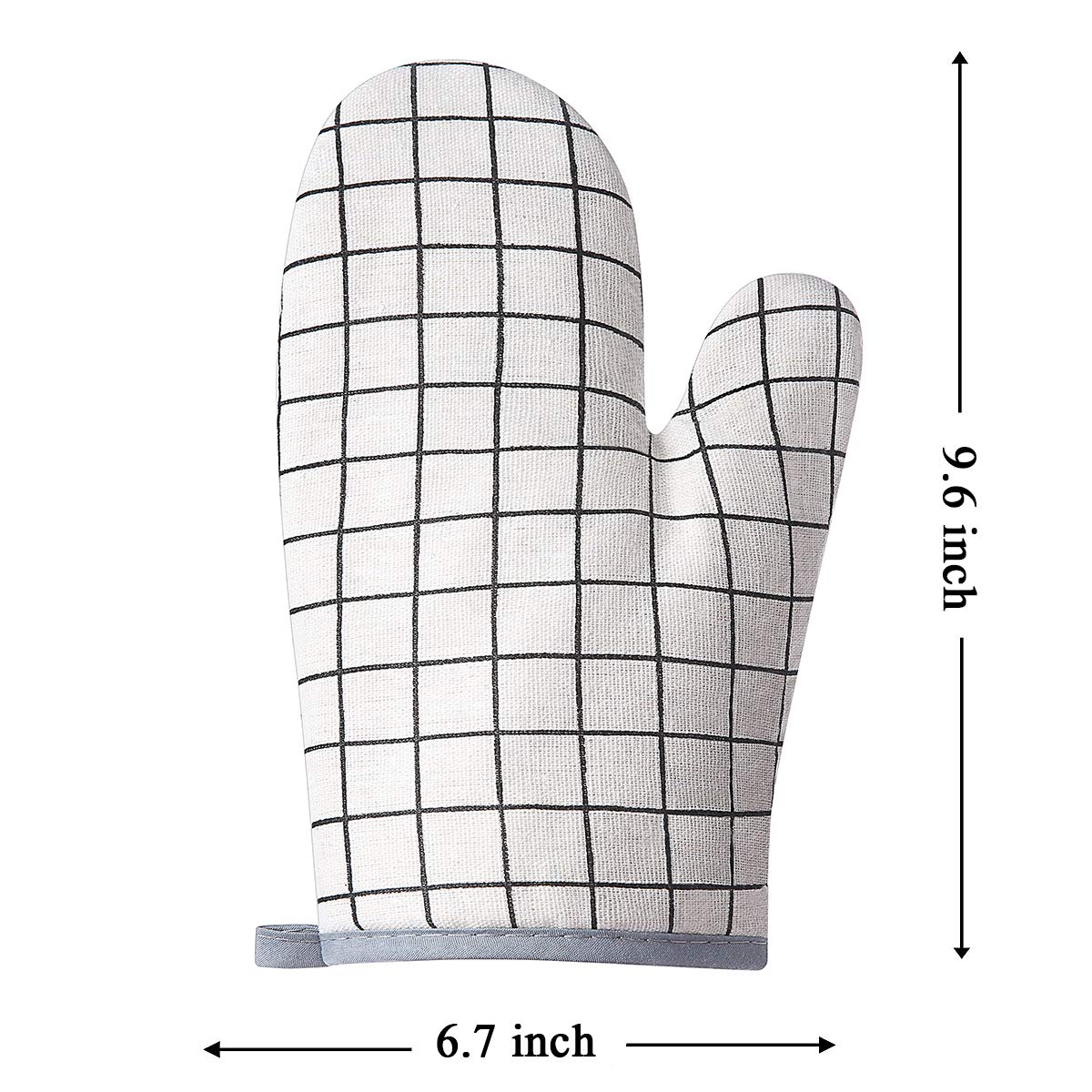 Win Change Oven Mitts and Potholders BBQ Gloves-Oven Mitts and Pot Holders with Recycled Infill Silicone Non-Slip Cooking Gloves for Cooking Baking Grilling (4-Piece Set) (White)