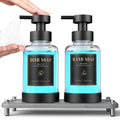 Luxspire Glass Foaming Soap Dispenser 15oz Hand Soap Bottle, Clear, 2 Pack