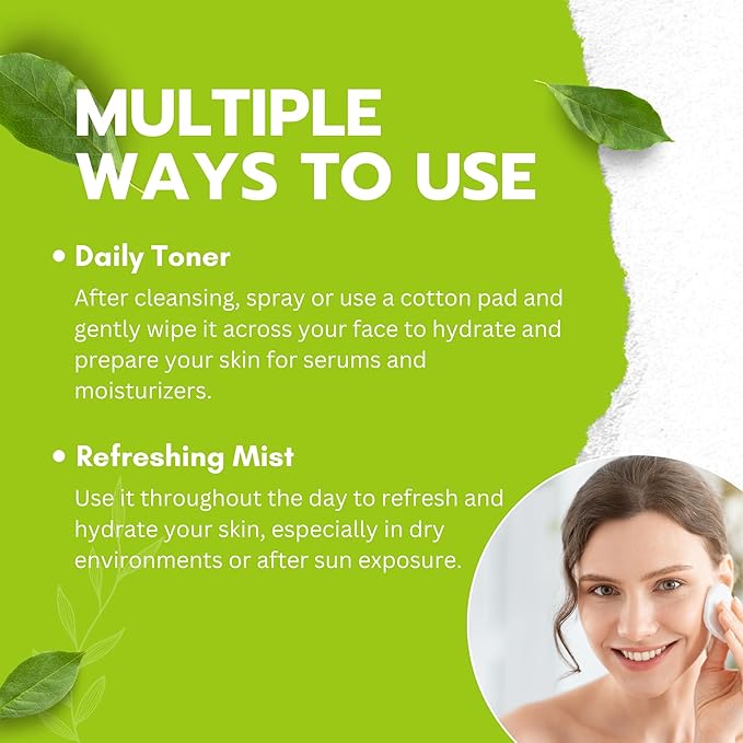 Hebepe Green Tea Matcha Facial Toner Mist, Peppermint, 120ml