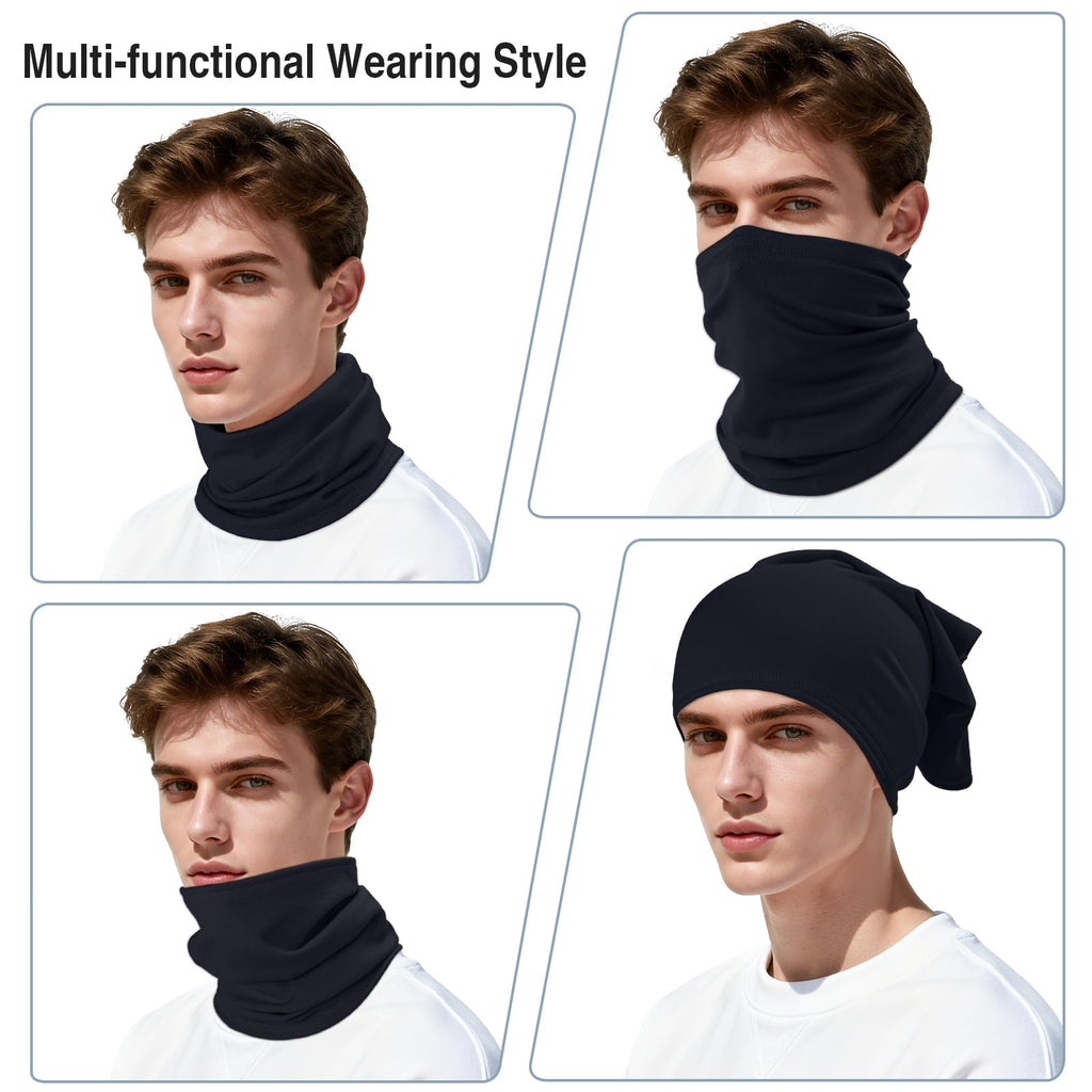 LUOLIIL VOE 2 Pack Winter Neck Gaiter Warmer for Men & Women, Windproof Face Cover Soft Fleece Face Mask Scarf for Cold Weather Outdoor Sports Skiing Cycling