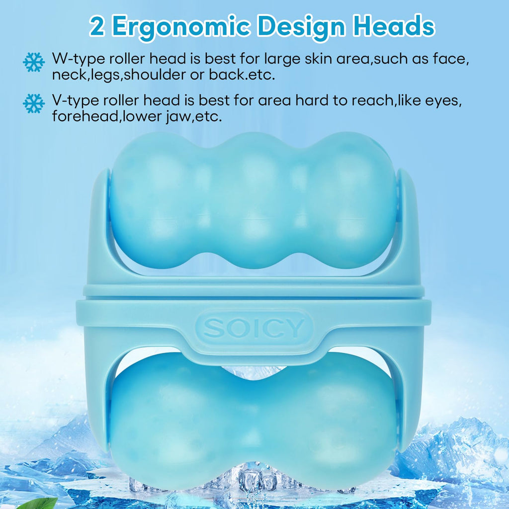 Fronnor Ice Roller for Face,Eyes,Cooling to Tighten Brighten Complexion,Soothing Skin Care Tool,Massager Under Eye Puffiness,Gift for Women