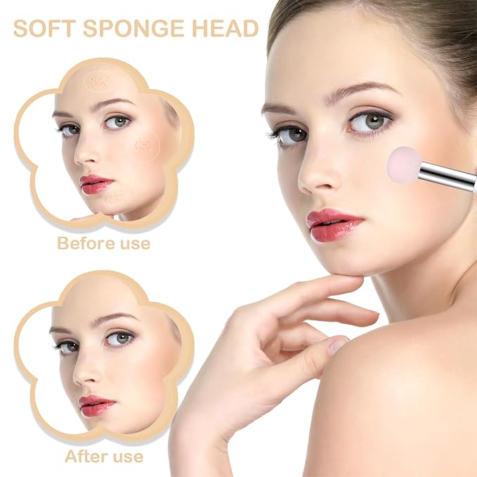 Mabor Mushroom Makeup Sponge with Handle Small Concealer Brush Sponge