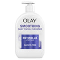 Olay Face Wash Daily Facial Cleanser with Retinol, Peptides and Glycerin, Smoothing and Hydrating Anti Aging Face Wash, Sulfate Free Cream Cleanser for Mature Skin, Daily Use, 16 Oz