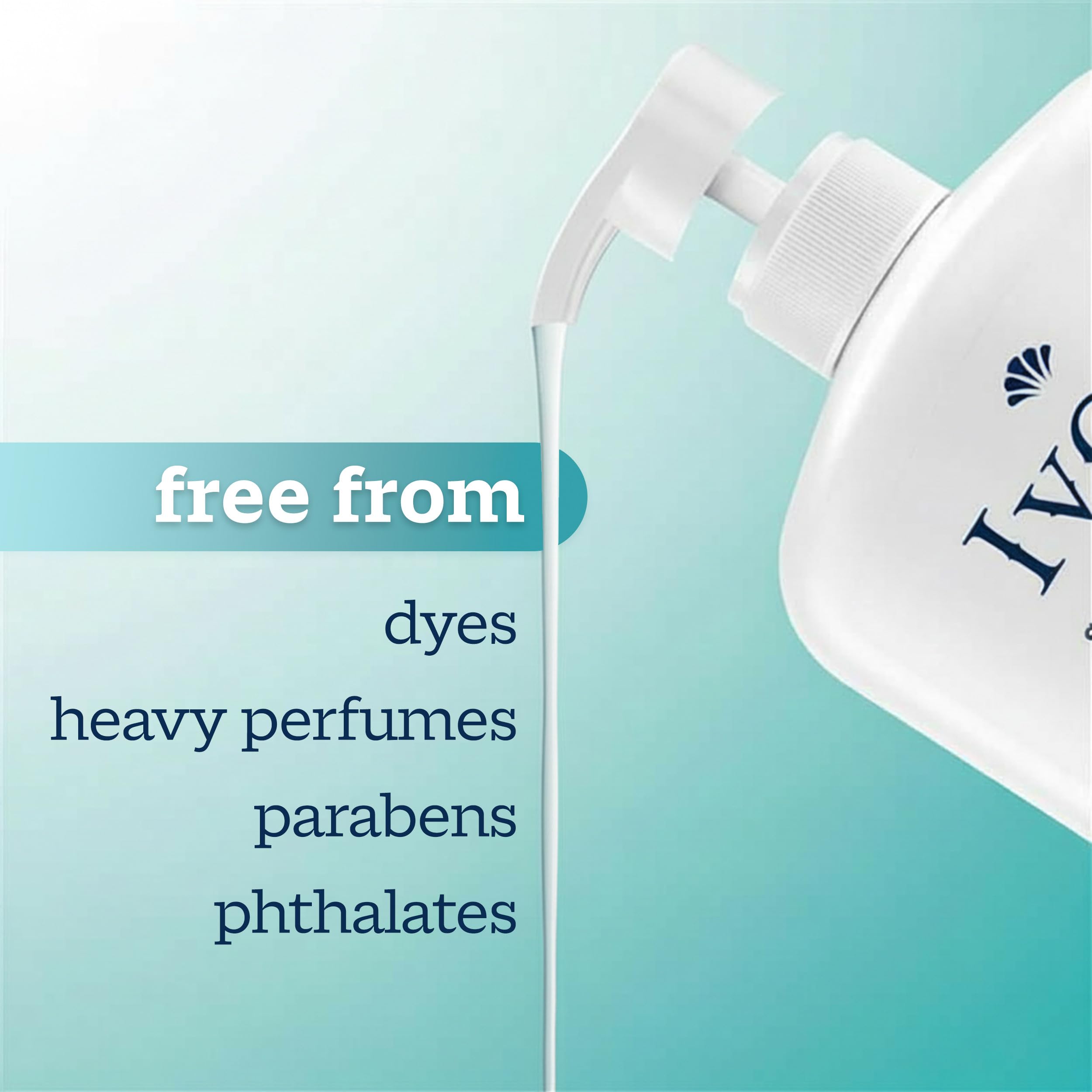 Ivory Sensitive Body Wash, Fragrance-Free, Designed for the Whole Family, Gentle Formula, Free of Dyes Heavy Perfumes Parabens Phthalates & Silicones, Designed for Skin's pH, 35 oz