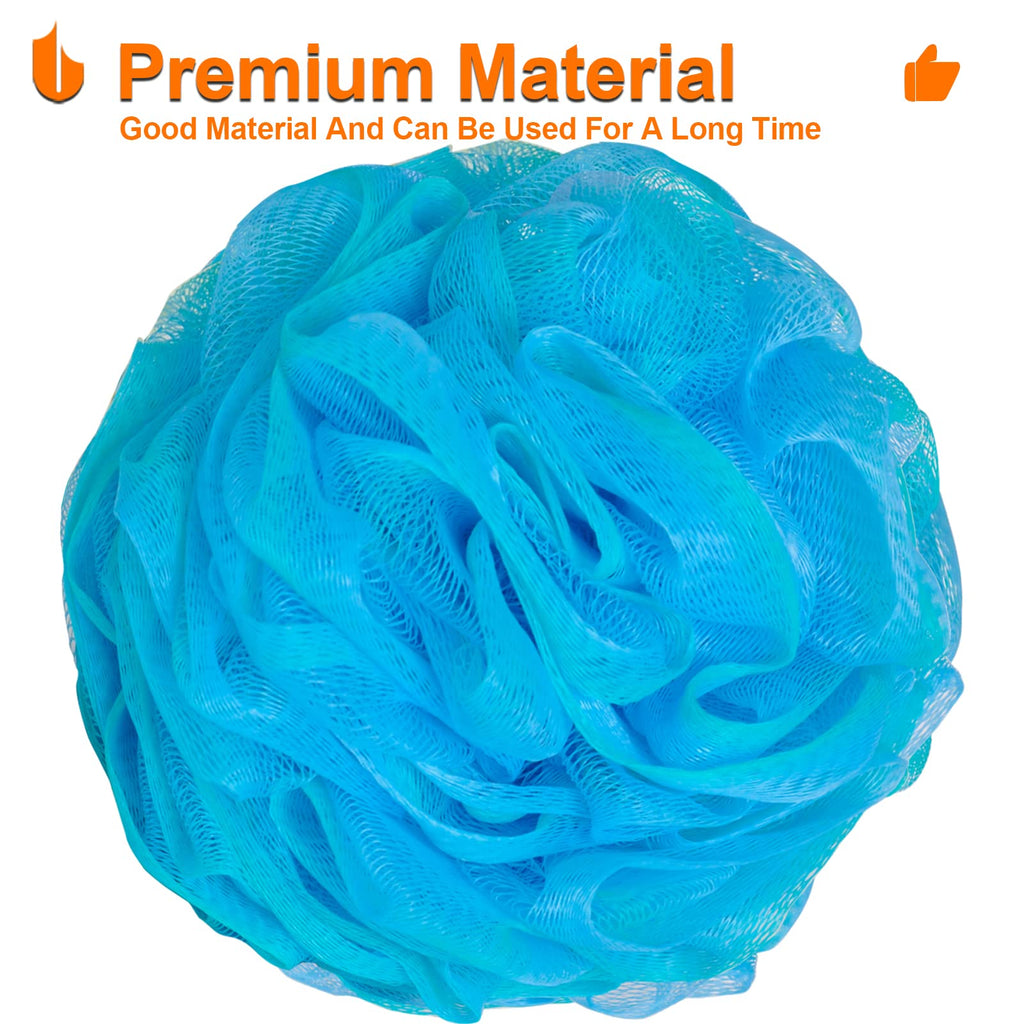 Urbanstrive Shower Bath Sponge XL 75g Soft Shower Loofahs Balls for Body Wash Men Women Bathroom Accessories, 1 Pack, Black (Blue-Green)