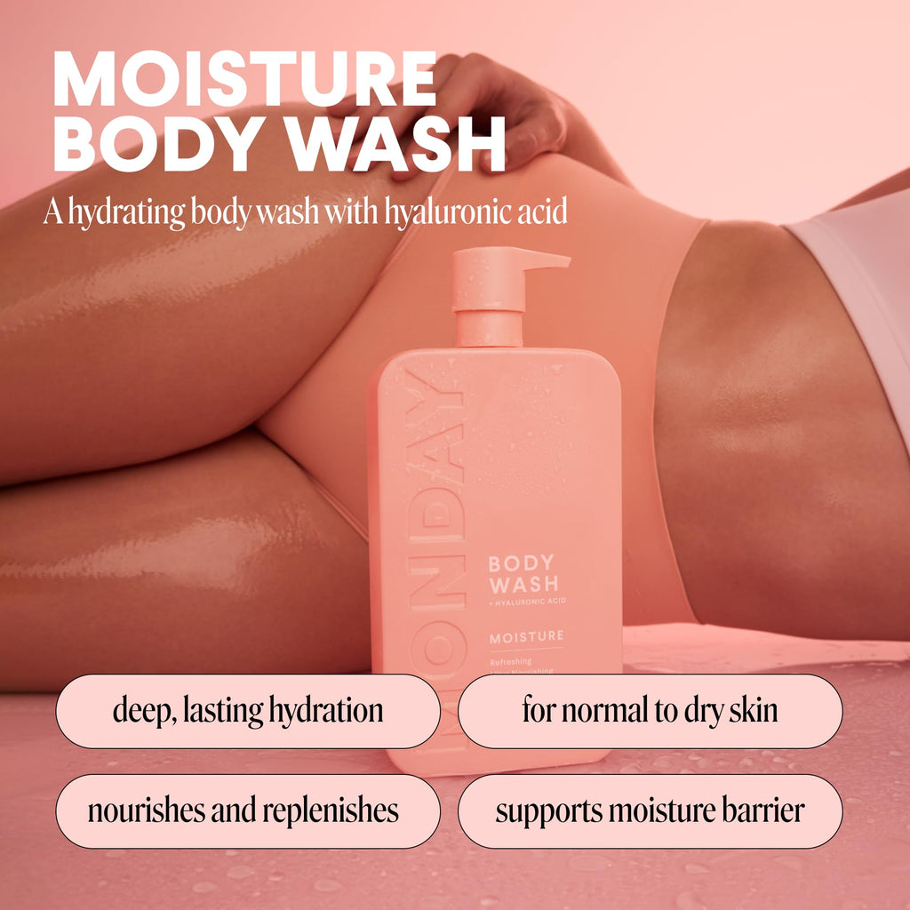 MONDAY HAIRCARE MOISTURE Body Wash in Fresh Gardenia with Hyaluronic Acid & Shea Butter for All Skin Types, 900 mL