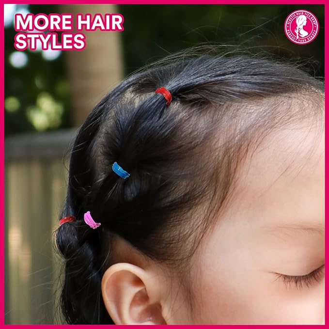 Teenitor 2000Pcs Elastic Hair Ties Toddler, Elastic Rubber Bands Baby Hair Ties, Multi Color Hair Ties for Little Girls Elastic Small Rubber Bands for Kids Baby Girls Toddler Elastic Ties Colorful