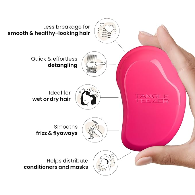 Tangle Teezer Original Detangler Brush for All Hair Types, Pink Fizz