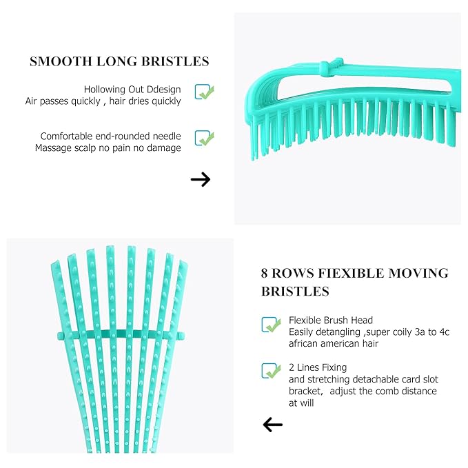 URTHEONE Detangling Brush for Black Natural Hair, 3A-4C Curly Afro Brush