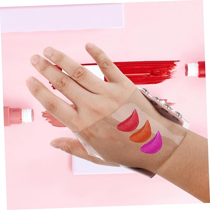 PACKOVE Makeup Mixing Palette Portable Transparent Cosmetic Plate for Professionals Handheld Pu Mixing Tray for Foundation and Color Blending for Makeup Artists and Enthusiasts