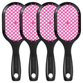 Aussumy 4 Pack Vented Detangling Hair Brush - Detangler Hairbrush with Soft Bristles for Effortless Tangle Free - Ideal for Wet Dry or Curly Damaged Hair for Women Men Kids