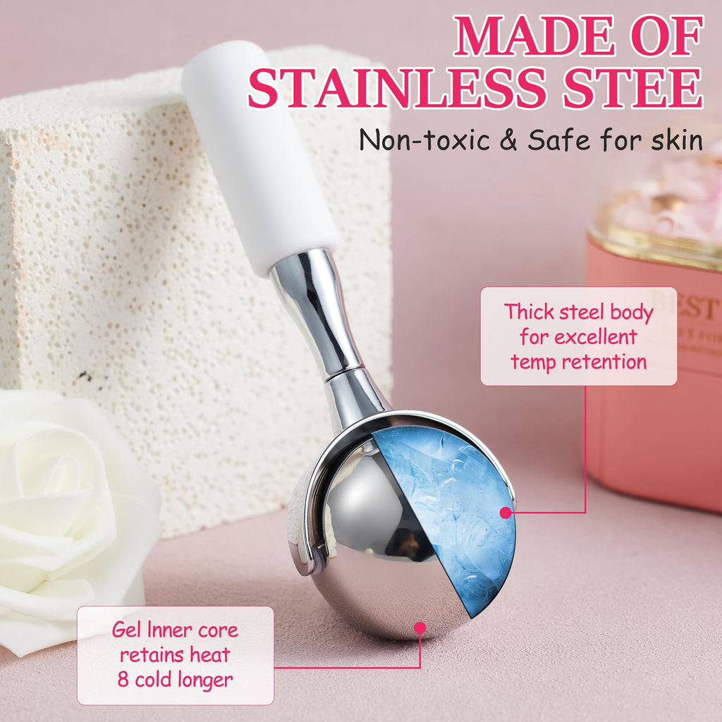 360° Rotating Ice Globes for Face & Eyes,Cryo Sticks Facial Skin Care Tools