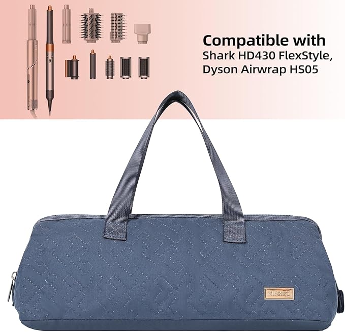 NISHEL Hair Tools Travel Bag Dryer Curling Iron Attachment Organizer Case