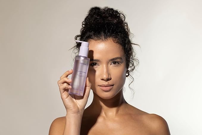 Karuna Cleansing Oil for Face - Gentle Makeup Remover Oil with Camellia, Hyaluronic Acid, Prickly Pear & Aloe - Pre-Cleanse Oil Based Face Cleanser for All Skin Types Including Oily & Blemish-Prone