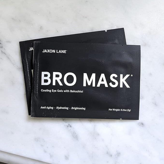 JAXON LANE Bro Mask Under Eye Patches for Men for Dark Circles, 4 x 6 Pairs